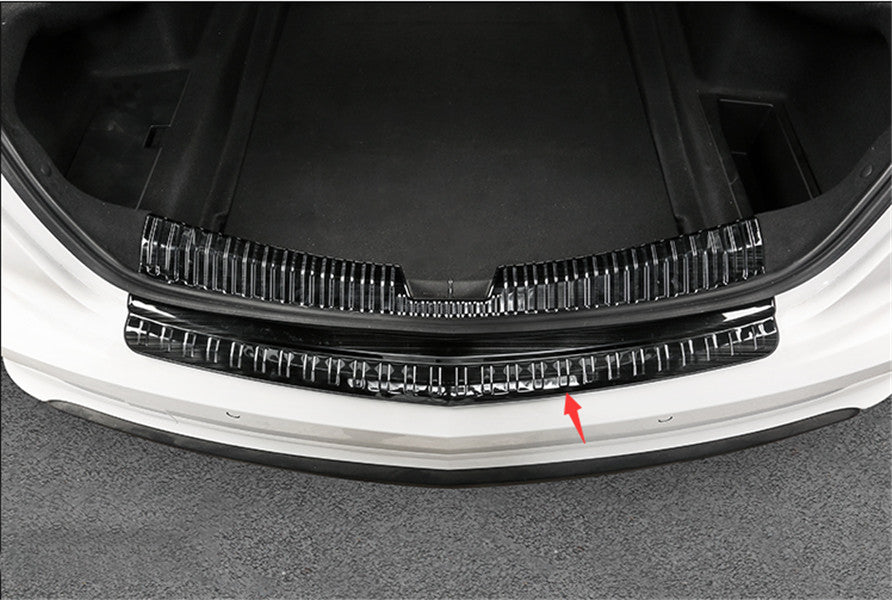 Fit for Cadillac CT5 2020-24 Black Outer Rear Bumper Protector Sill Plate Trim