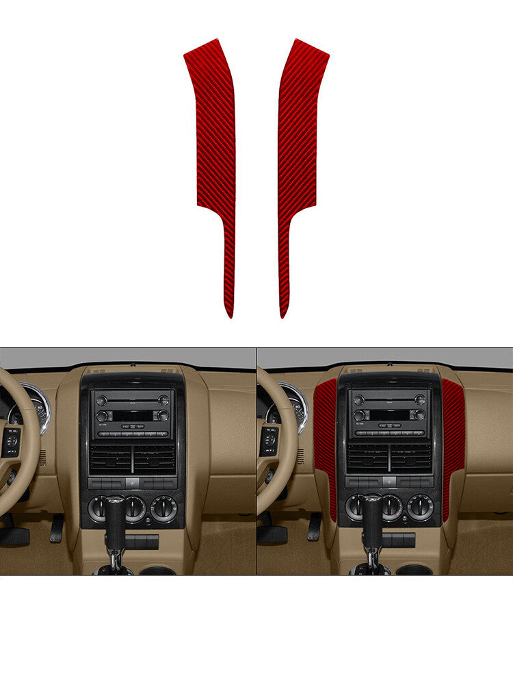 Carbon fiber inner console cup frame cover decoration suitable for Honda for Civic 2012-2015- v