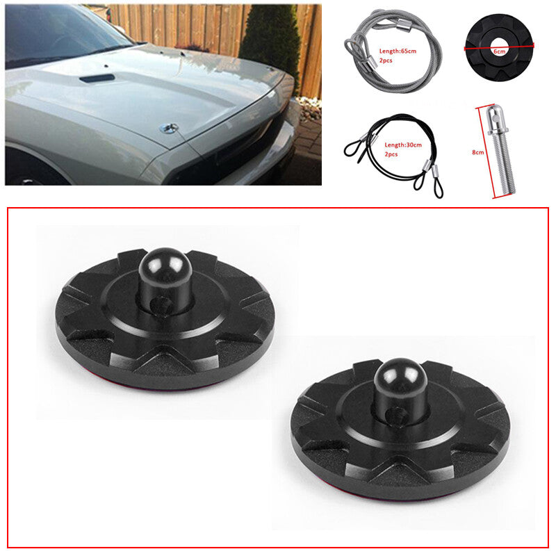 2-Piece Car Cover Pin Exterior Trim Kit with Steel Billet Aluminum Strip Ring G2M7 Universal