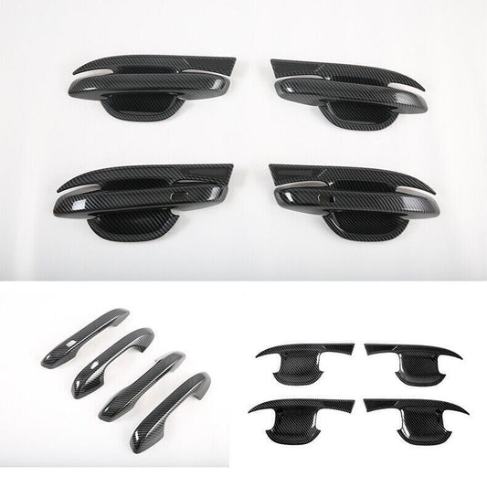 for Kia Sorento 21-2023 Carbon Fiber Side Door Handle Bowl Molding Cover Trim 8P