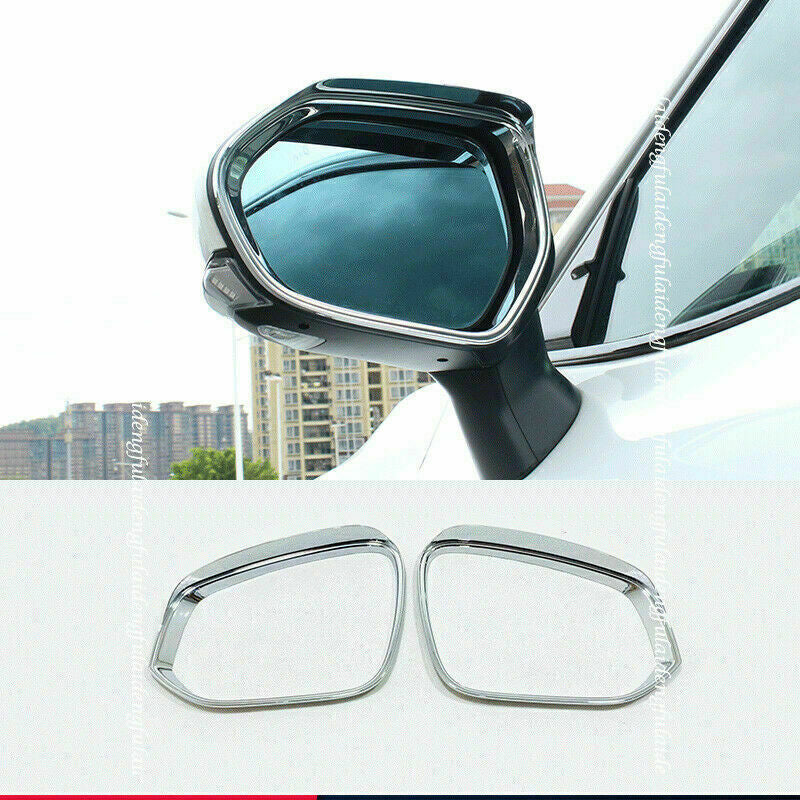 for Toyota RAV4 2019-2022 Chrome Side Rearview Mirror Frame Rain Eyebrow Trim