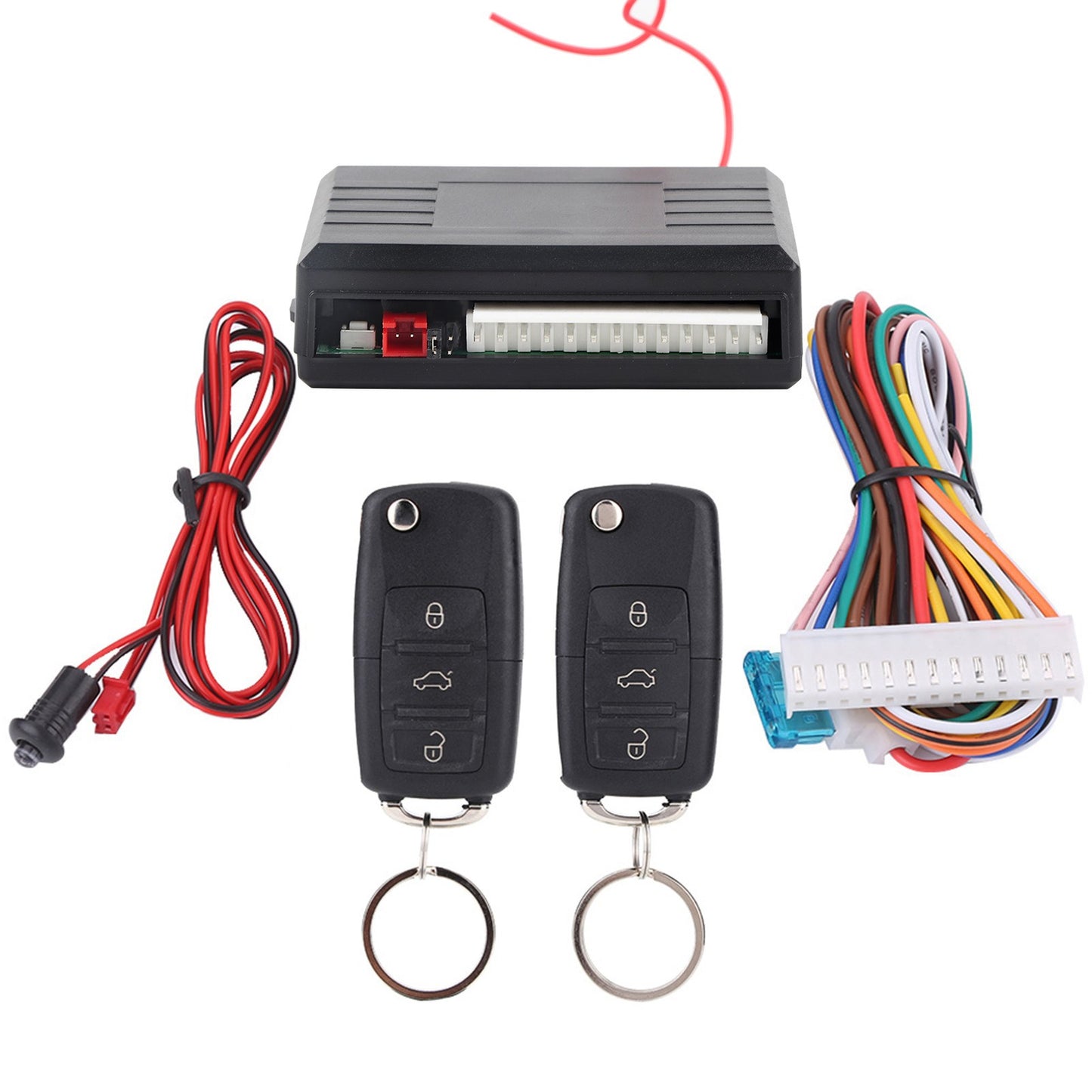 Universal Car Keyless Entry System With 2 Remote Control Auto Door Lock Vehicle Q