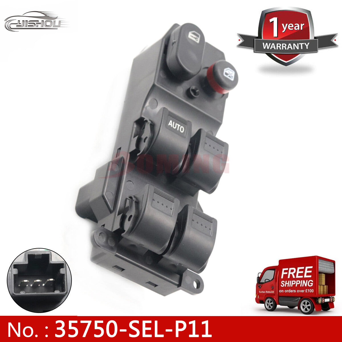 Power Master window lift switch for Honda City Fit Base 35750-SEL-P11 - new