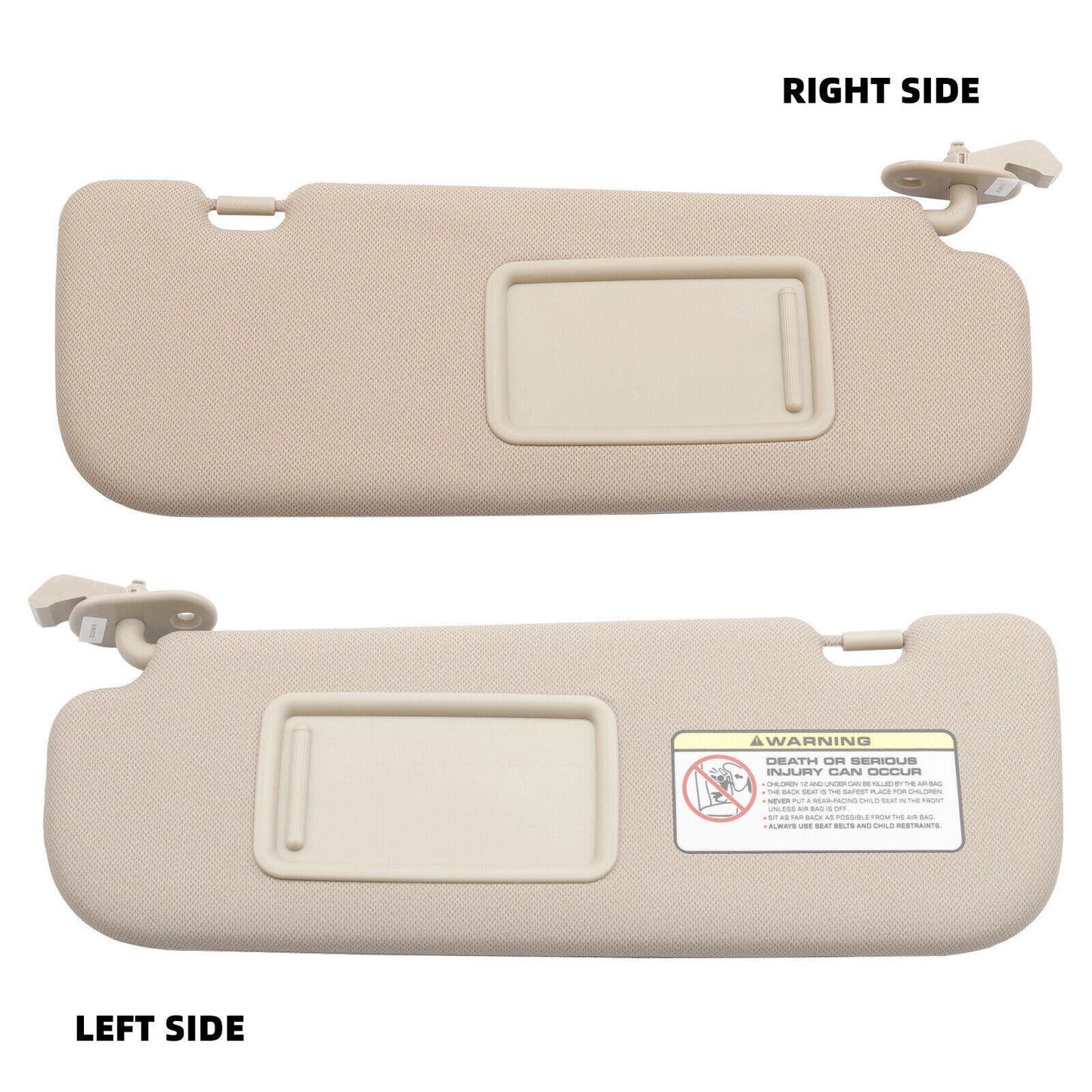 Two-pack of beige left and right sun visors suitable for Hyundai for Elantra 2012 GL 2.0L 852203X000TX