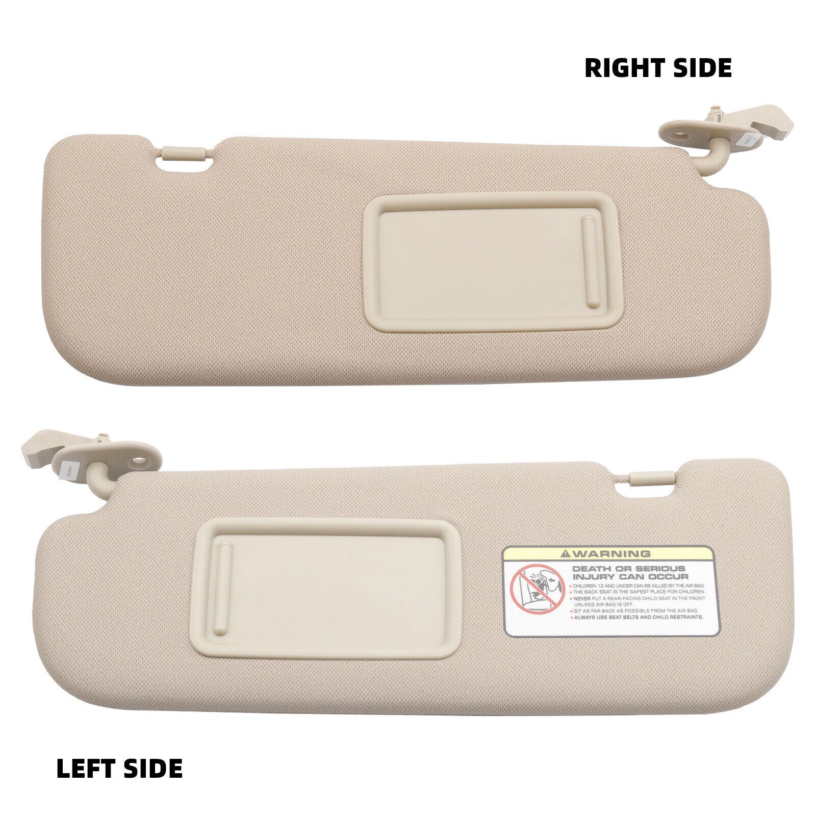 Two-pack of beige left and right sun visors suitable for Hyundai for Elantra 2012 GL 2.0L 852203X000TX