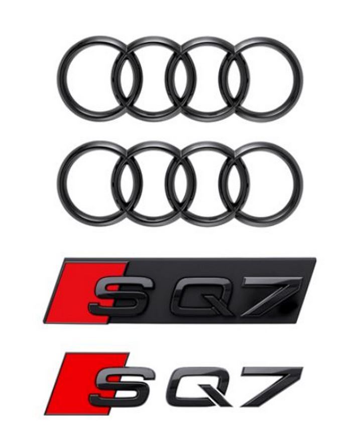 Car Side Fender Rear Badge Sticker American Flag Chrome Black for 2x- v