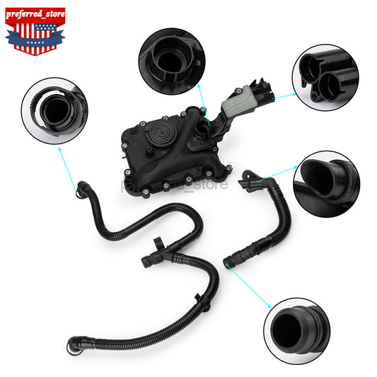 Oil separator PCV valve ventilation trim kit for Audi A6 A7 for A8 Q5 Q7 3.0T 06E103547AB- v