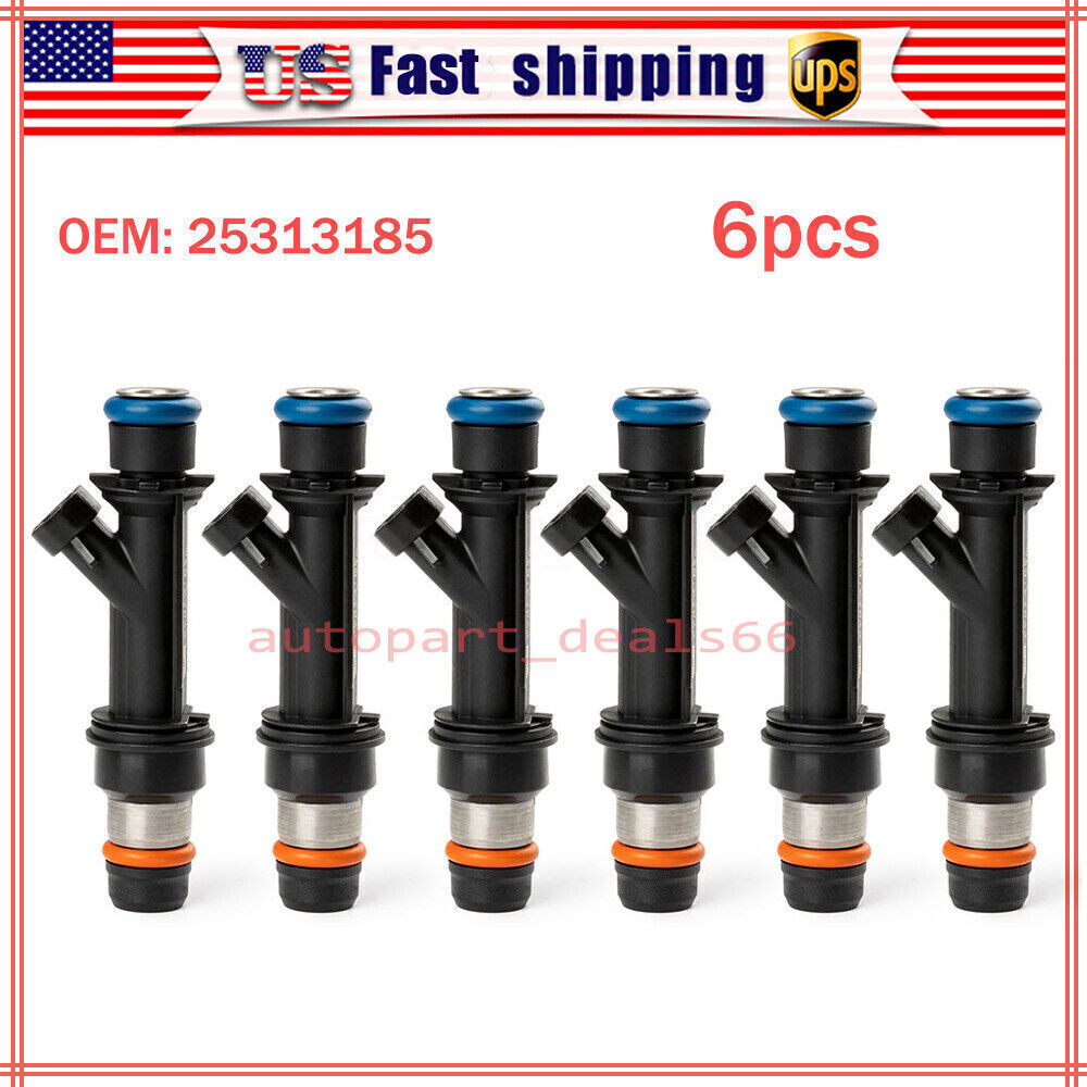 Set of 6 Upgrade Fuel Injectors for Chevy Trailblazer 4.2L for GMC Envoy 4.2L for Buick