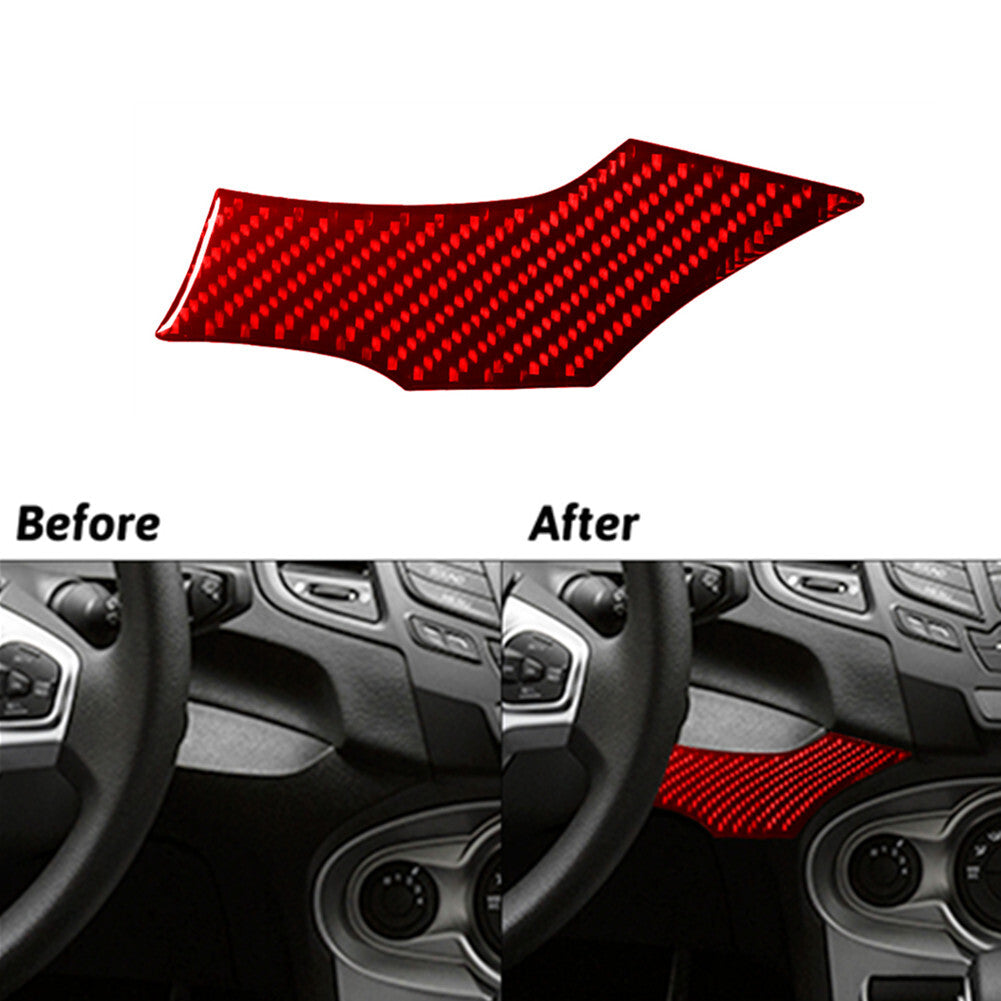 Red Carbon Fiber Passenger Side Console Trim Cover For Sonic 2012-2016 v