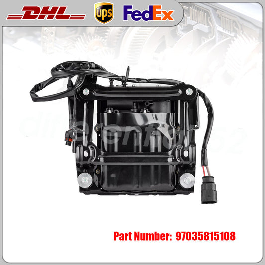 Air Suspension Compressor Pump Assembly w/ Relay for 10-16 for Porsche for Panamera 970