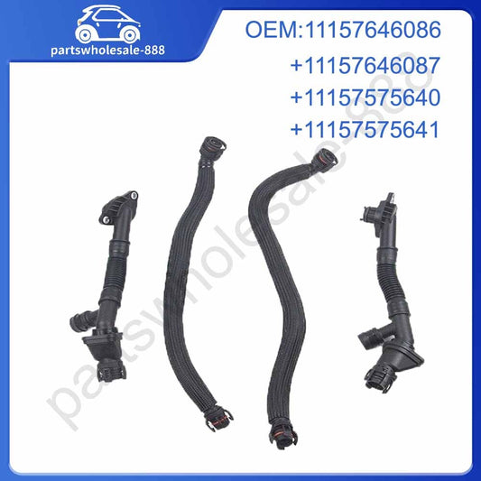 Set of 4pcs Breather Hoses Crankcase Vent Pipe for BMW 550i 650i 750Li X5 X6 B7