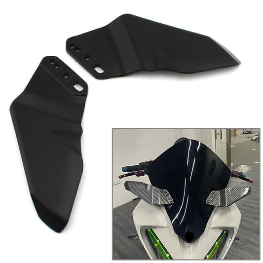 for Honda fit for Kawasaki fit for Suzuki Universal Pair Wing Kit Spoiler Matte Black