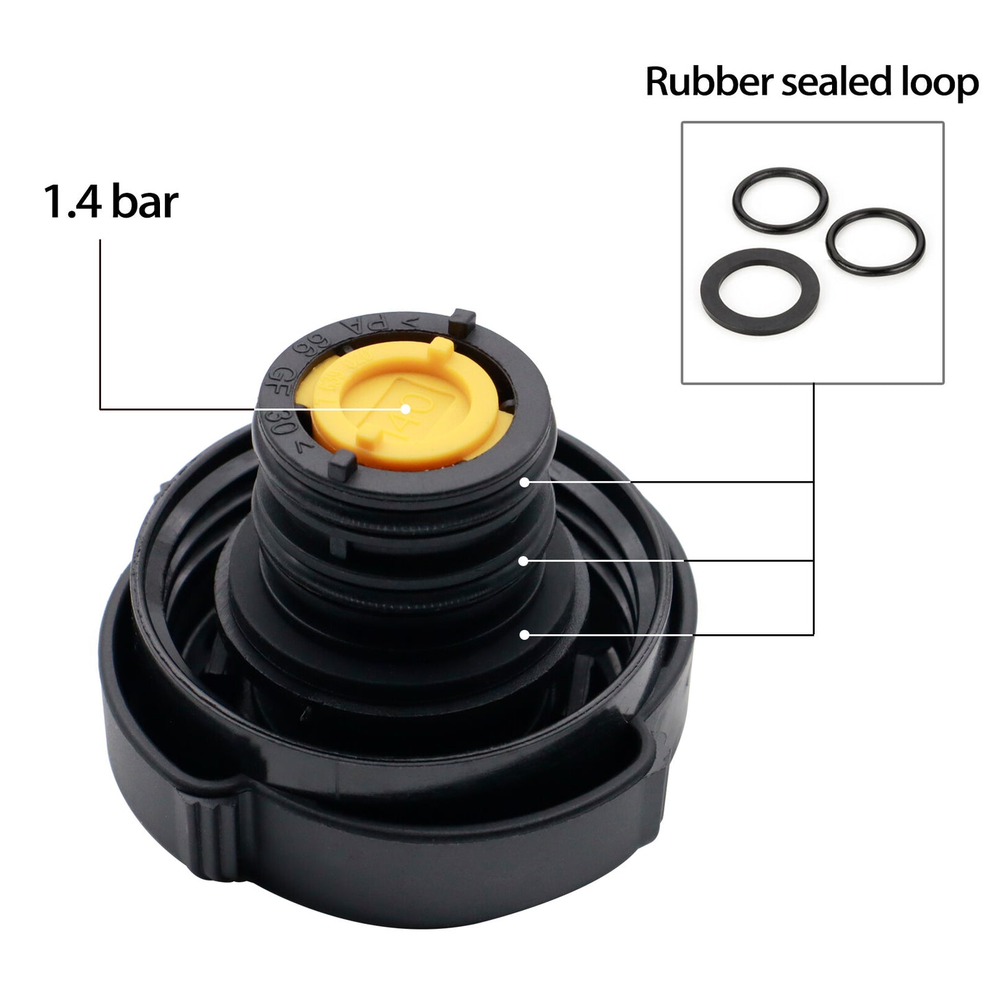 Car Coolant Expansion Tank Cap 1.4 Bar for BMW E30 E34 E39 E61 E63 E38 E65 X3 X5 Q