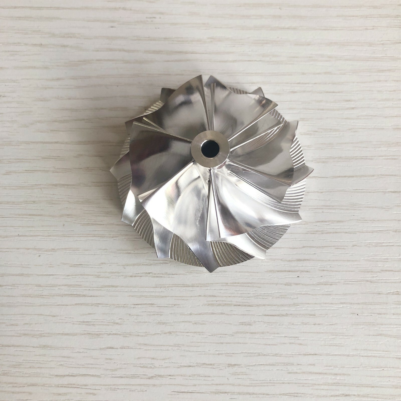 K16 52.20/66.56 mm 6+6 blade turbine milling/aluminum 2618/billet compressor wheel