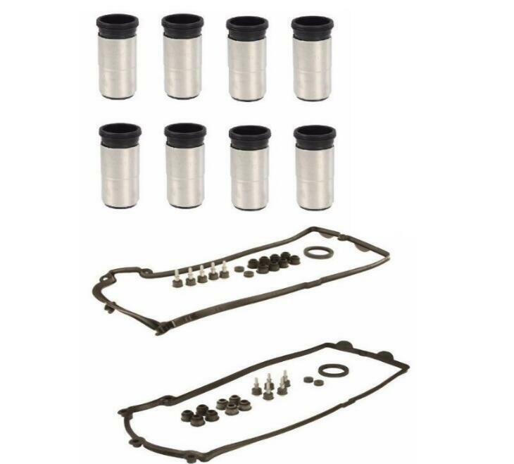 2 Valve cover gaskets and 8 spark plug tube sensor seals suitable for E53 E60 E65 E66 E70- n