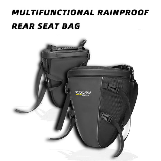 Universal Motorcycle Backpack Large Capacity Waterproof Rear Storage Saddle Bag