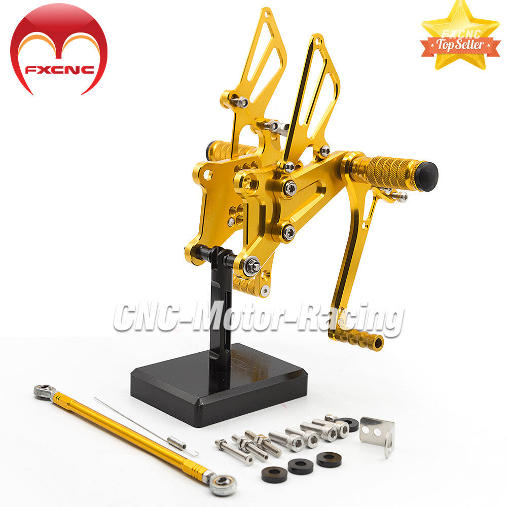 Suitable for Honda VFR400 NC30 RVF400 NC35 CNC gear feet, spikes, footrests, and pedals (gold).
