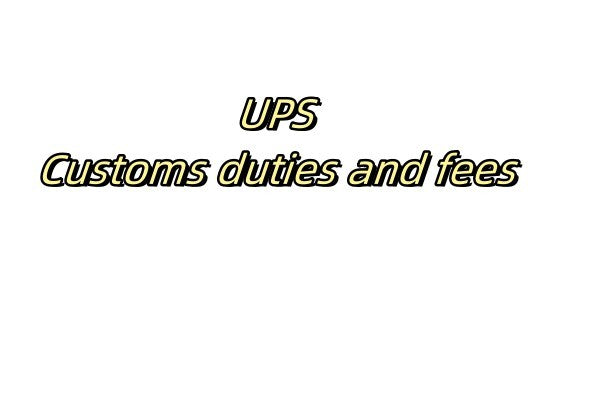 UPS express delivery Customs duties and fees