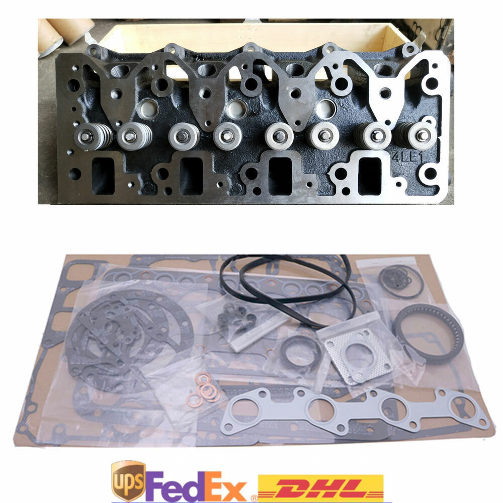 Complete Cylinder Head W/Full Gasket Kit for Isuzu 4LE1 Engine Hitachi EX50U