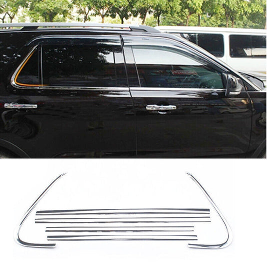 for Ford Explorer 2011-2019 Chrome Steel Bottom Lower Window Frame Sill Cover 6x