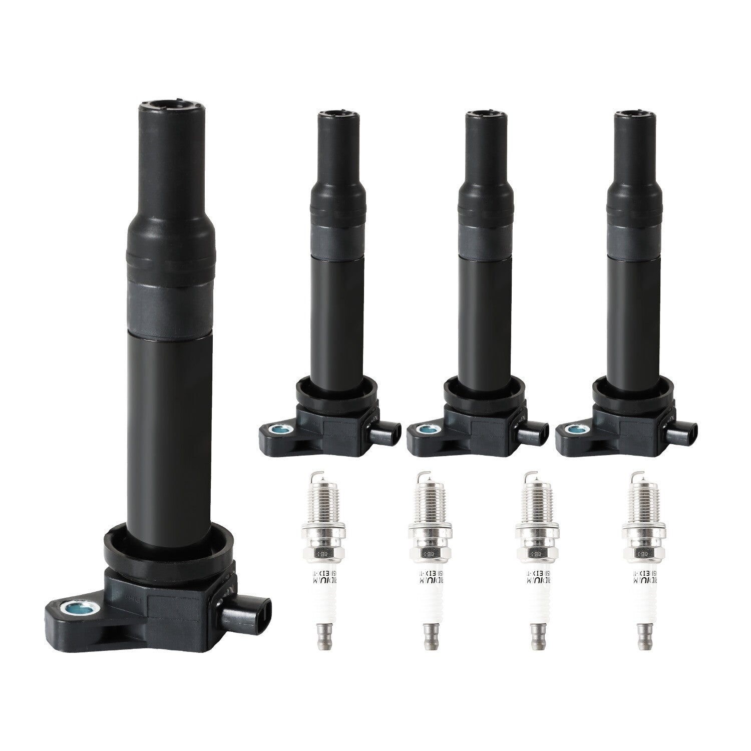 4Pcs Ignition Coils  Iridium Spark Plugs For 06-10 for Dodge Attitude for Kia Rio UF499