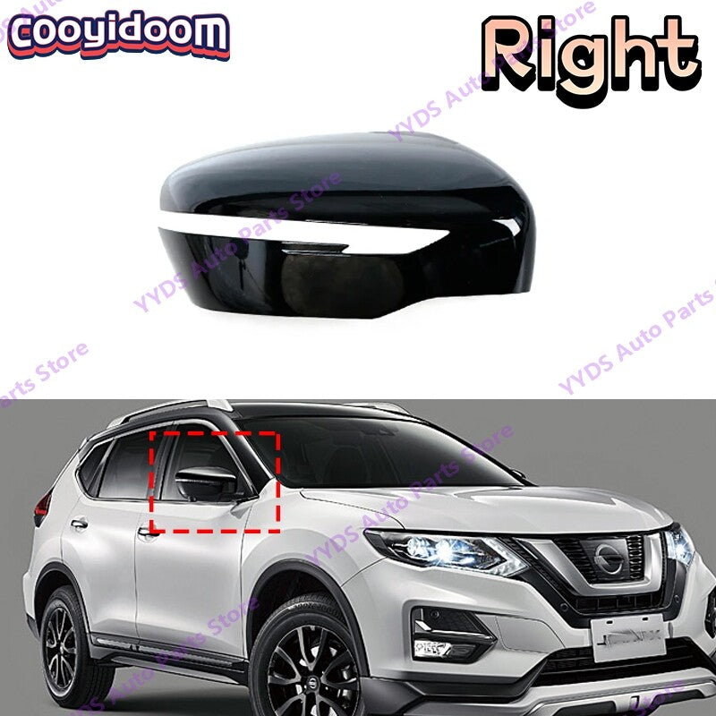 Black for Nissan X-Trail T32 2014-2020 Exterior Rearview Side Mirror Cover Cap