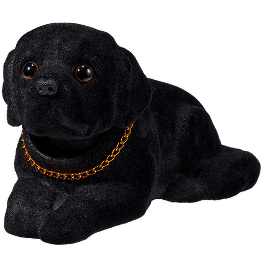 Shaking Head Lucky Dog Black Labrador Environmental Toys for Car /Office Decor