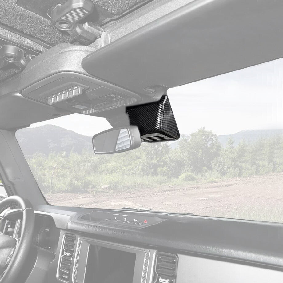 Carbon Inner Rearview Mirror Base Cover Trim Accessories For Bronco 21-2024 v
