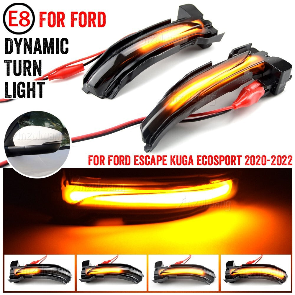 Dynamic Side Turn Signal Light for Ford Escape Kuga Ecosport 2020-2021