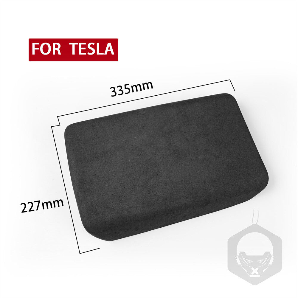 Suede Dark Grey Center Console Armrest Box Panel Cover for Tesla Model 3 2017-23