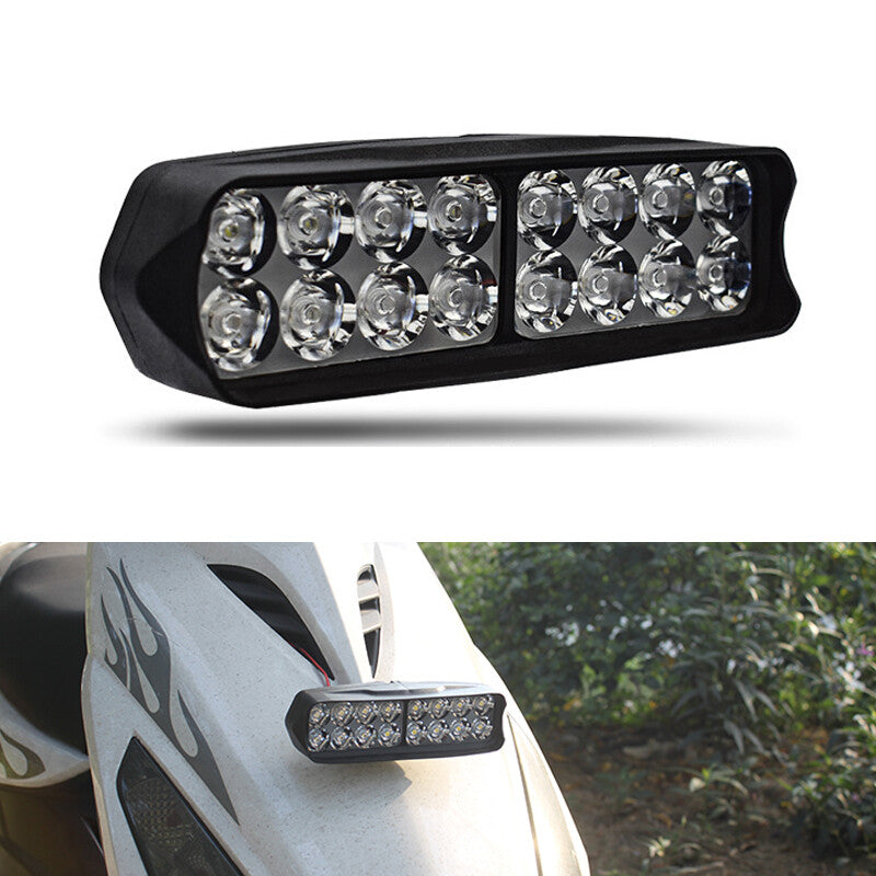 16 LED 1800LM Motorcycle Exterior Bulb Rearview Mirror Mount Light ×1 n