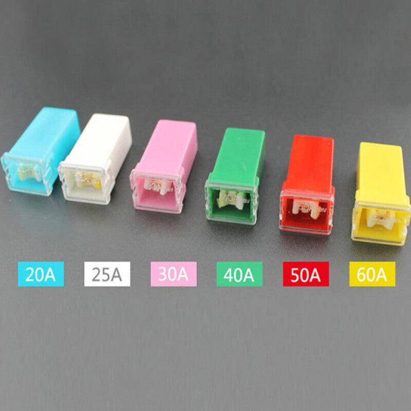 30-pack automotive blade fuse accessories, 20A, 25A, 30A, 40A, 50A, 60A, suitable for marine and motorhome applications. n