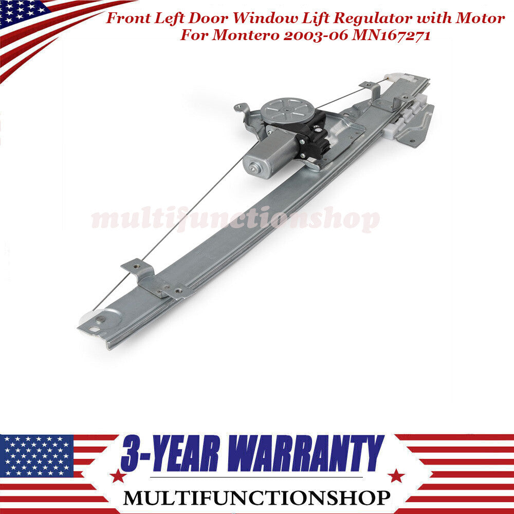 Front Left Door Window Lift Regulator W Motor MN167271 For Montero 2003-06 2004 Q