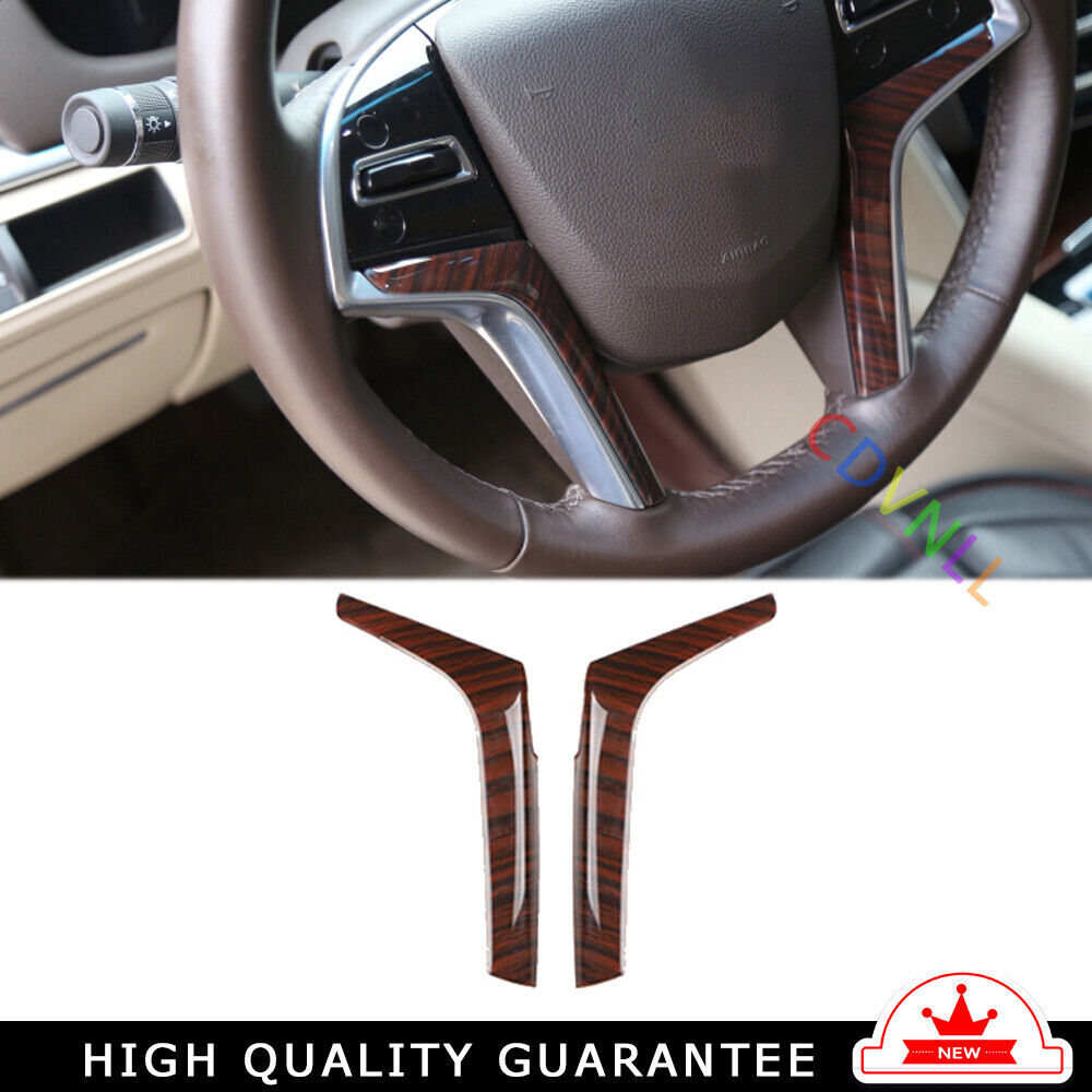Steering Wheel Frame Cover Trim Strip for Cadillac XTS 2013-2017 Red Wood Grain