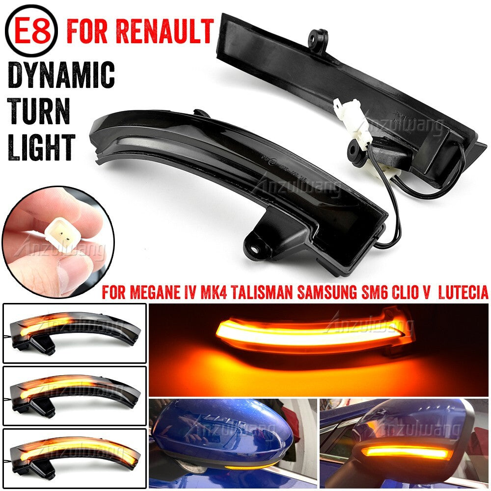 Dynamic Turn Signal Light for Renault Megane IV Talisman 2016-up Clio 5 V 19.06