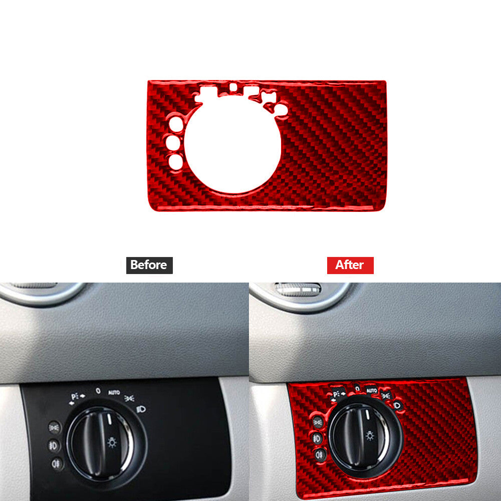 2Pcs Rear Window Lifter Panel Trim Frame Carbon Fiber for Acura TSX 2003-08 Red v