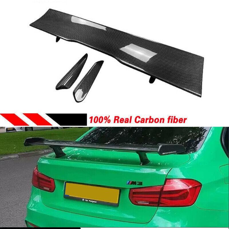 Universal carbon fiber rear trunk boiler wing for BMW F22, G42, M2, M3, and M4 sedans.