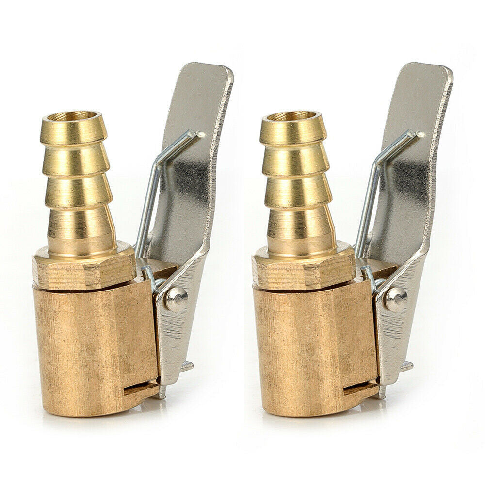 2x Open Flow Straight Lock-On Air Chuck with Clip For Tire Inflator Car Tools US