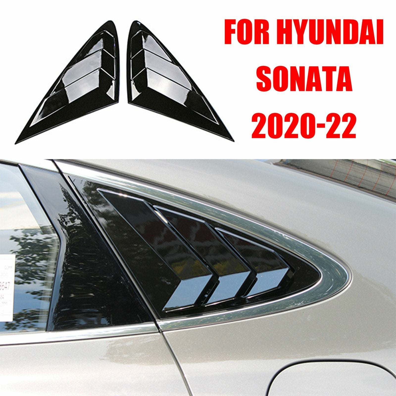 Matte black side vent spoon cover trim for the 2020 for Hyundai Sonata - 22