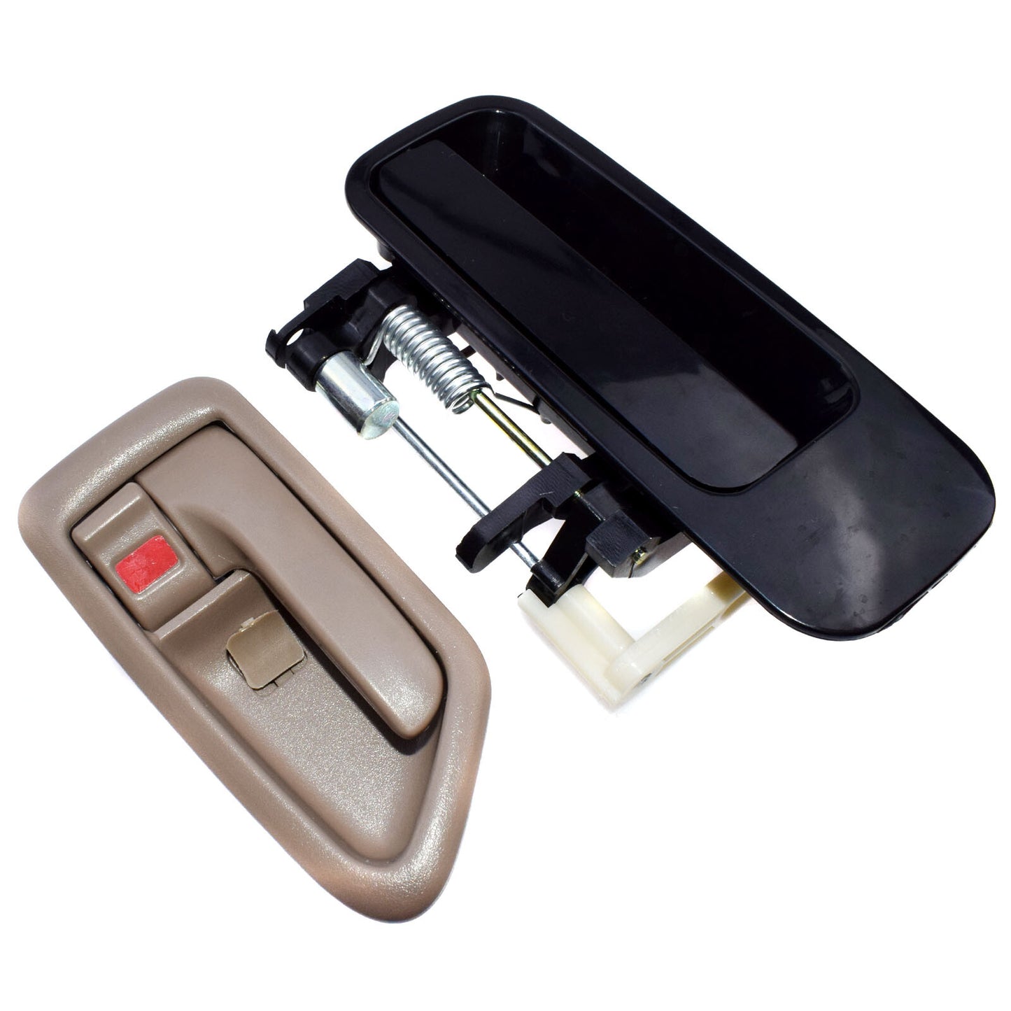 2-Piece Right Rear RR Black Exterior and Tan Interior Door Handles for Camry 97-01- n