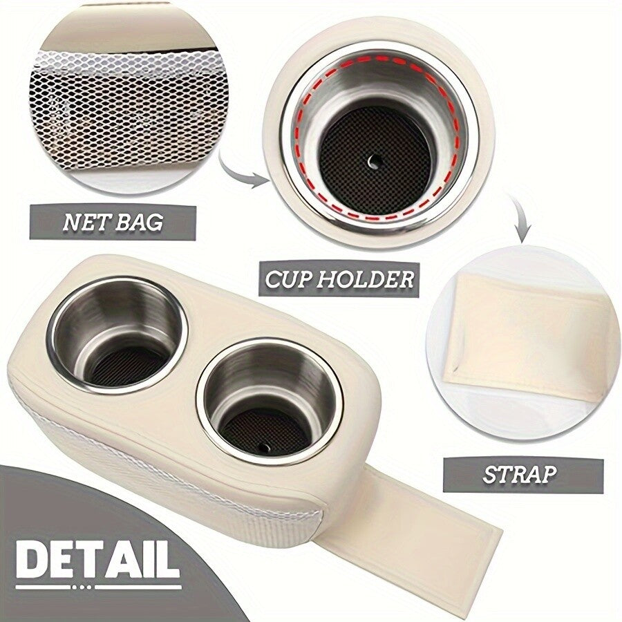 1-piece double beverage rack/bottle rack/sofa cup rack/tray for cars, RVs, boats - n