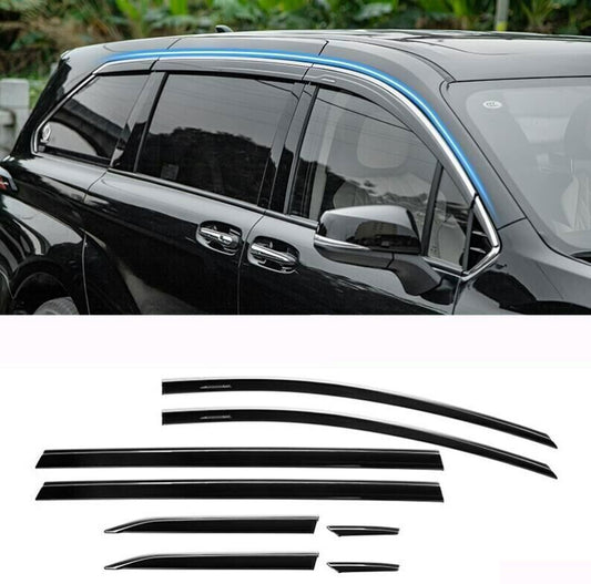 for Toyota for Sienna 2021-2024 Window Visors Sun Rain Guard Deflector W/Chrome Trim