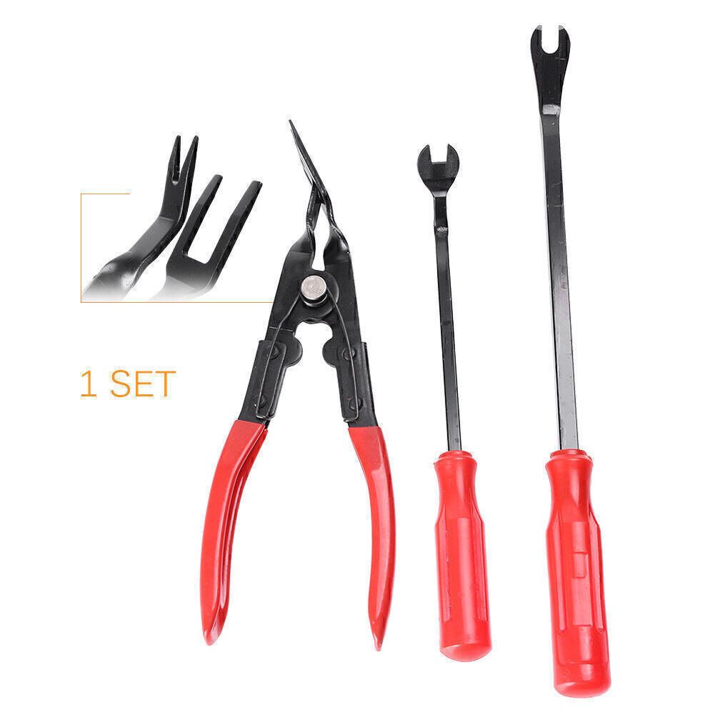 3pcs Homee Car Door Panel Trim Clips Plier & Fastener Remover Puller Tools