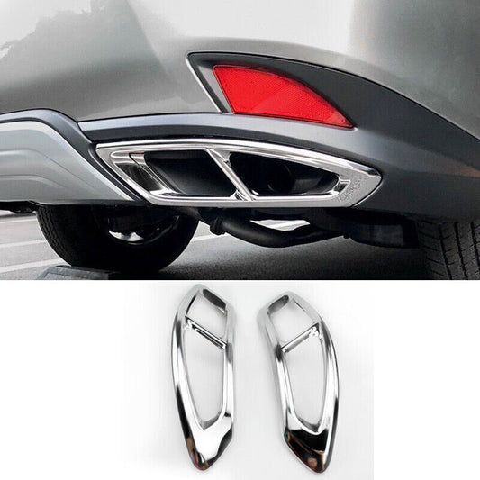 for Lexus RX350 2020-2022 Silver Steel Exhaust Muffler Tail Tip Pipe Frame End