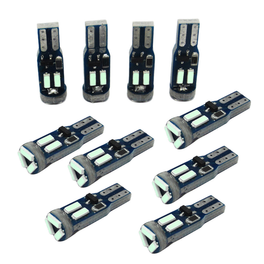 10x T5 17 18 74 LED Instrument Panel Dash Dashboard Gauge Light Bulb Blue