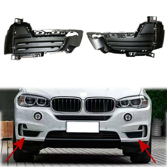 Pair Front Bumper Lower Grille Textured Closed Grid Fit 2014-2017 15 for BMW X5 F15