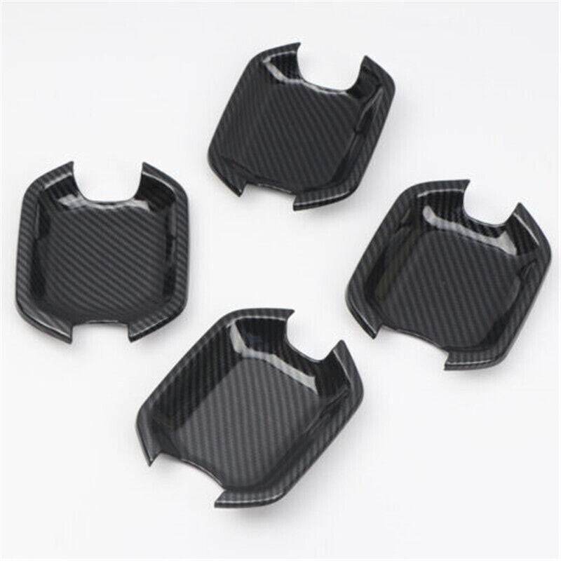 Carbon Fiber Door Handle Bowl Cover Trim for Mitsubishi Montero Pajero 2009-2021