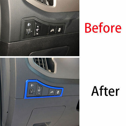 Headlight Button Frame Cover Trim Car for Kia Sportage R GL 2011-2016 Blue Steel