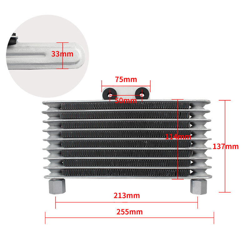 Motorcycle engine oil cooler/radiator suitable for 125cc-250cc all-terrain vehicles, Dirt Pit bicycles - n