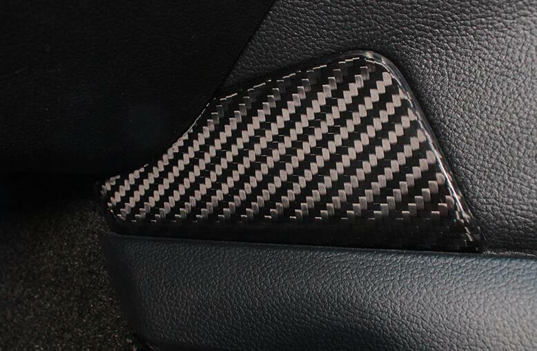 for Ford for Mustang 2015-2022 Dry Carbon Fiber Gear Shift Both Side Strip Trim 4PCS